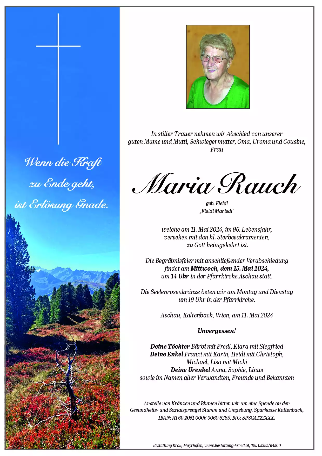 Parte von Maria Rauch